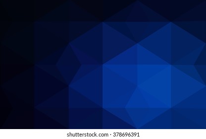 Dark blue polygonal illustration, which consist of triangles. Geometric background in Origami style with gradient. Triangular design for your business.