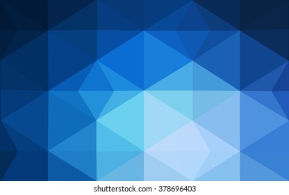 Dark blue polygonal illustration, which consist of triangles. Geometric background in Origami style with gradient. Triangular design for your business.