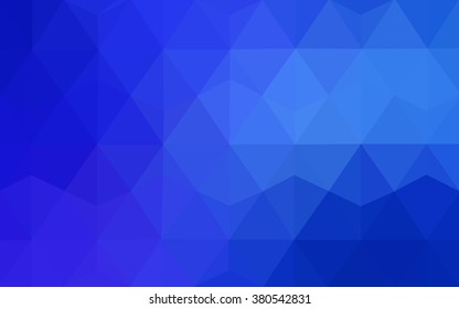 Dark blue polygonal illustration, which consist of triangles. Geometric background in Origami style with gradient. Triangular design for your business.