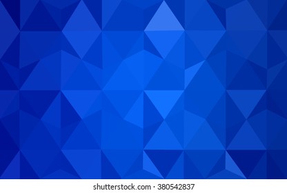 Dark blue polygonal illustration, which consist of triangles. Geometric background in Origami style with gradient. Triangular design for your business.