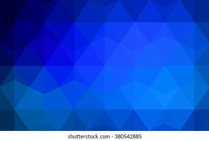 Dark blue polygonal illustration, which consist of triangles. Geometric background in Origami style with gradient. Triangular design for your business.
