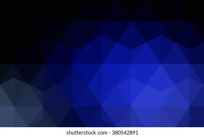 Dark blue polygonal illustration, which consist of triangles. Geometric background in Origami style with gradient. Triangular design for your business.