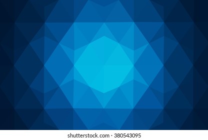 Dark blue polygonal illustration, which consist of triangles. Geometric background in Origami style with gradient. Triangular design for your business.