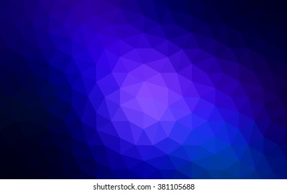 Dark blue polygonal illustration, which consist of triangles. Geometric background in Origami style with gradient. Triangular design for your business.