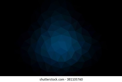 Dark blue polygonal illustration, which consist of triangles. Geometric background in Origami style with gradient. Triangular design for your business.