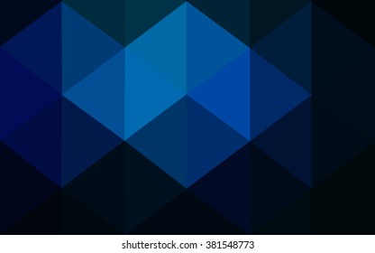 Dark blue polygonal illustration, which consist of triangles. Geometric background in Origami style with gradient. Triangular design for your business.