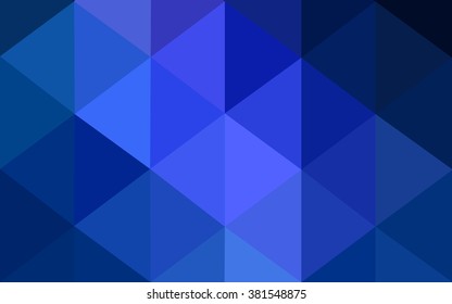 Dark blue polygonal illustration, which consist of triangles. Geometric background in Origami style with gradient. Triangular design for your business.
