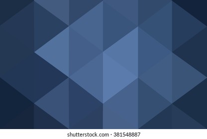 Dark blue polygonal illustration, which consist of triangles. Geometric background in Origami style with gradient. Triangular design for your business.
