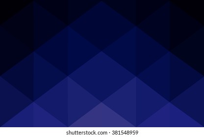 Dark blue polygonal illustration, which consist of triangles. Geometric background in Origami style with gradient. Triangular design for your business.