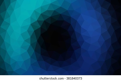 Dark blue polygonal illustration, which consist of triangles. Geometric background in Origami style with gradient. Triangular design for your business.