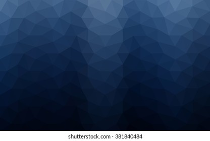 Dark blue polygonal illustration, which consist of triangles. Geometric background in Origami style with gradient. Triangular design for your business.