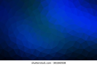 Dark blue polygonal illustration, which consist of triangles. Geometric background in Origami style with gradient. Triangular design for your business.