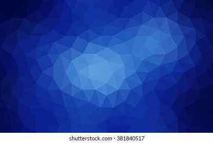 Dark blue polygonal illustration, which consist of triangles. Geometric background in Origami style with gradient. Triangular design for your business.
