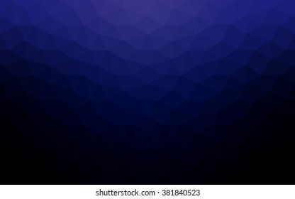 Dark blue polygonal illustration, which consist of triangles. Geometric background in Origami style with gradient. Triangular design for your business.