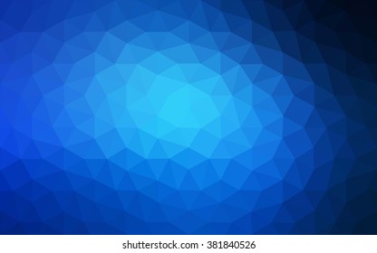 Dark blue polygonal illustration, which consist of triangles. Geometric background in Origami style with gradient. Triangular design for your business.
