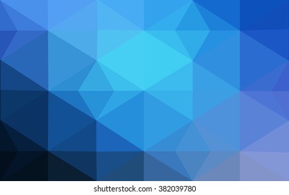 Dark blue polygonal illustration, which consist of triangles. Geometric background in Origami style with gradient. Triangular design for your business.