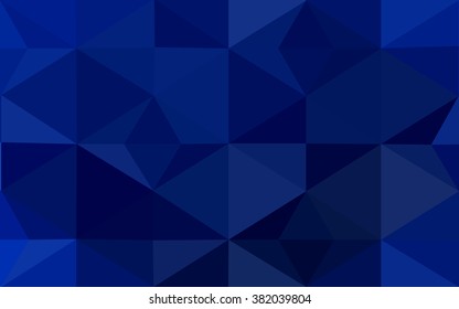 Dark blue polygonal illustration, which consist of triangles. Geometric background in Origami style with gradient. Triangular design for your business.