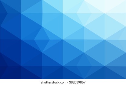 Dark blue polygonal illustration, which consist of triangles. Geometric background in Origami style with gradient. Triangular design for your business.