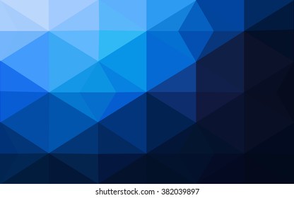Dark blue polygonal illustration, which consist of triangles. Geometric background in Origami style with gradient. Triangular design for your business.
