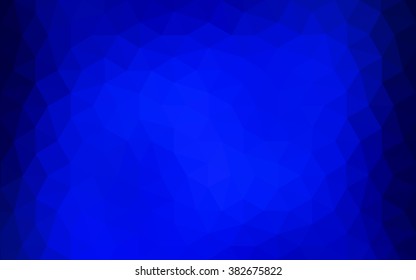 Dark blue polygonal illustration, which consist of triangles. Geometric background in Origami style with gradient. Triangular design for your business.
