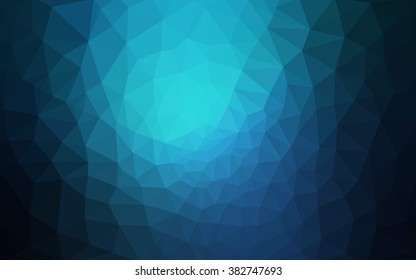 Dark blue polygonal illustration, which consist of triangles. Geometric background in Origami style with gradient. Triangular design for your business.