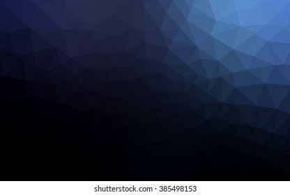 Dark blue polygonal illustration, which consist of triangles. Geometric background in Origami style with gradient. Triangular design for your business.