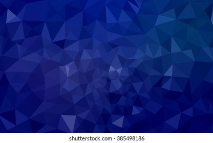 Dark blue polygonal illustration, which consist of triangles. Geometric background in Origami style with gradient. Triangular design for your business.