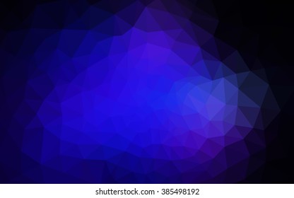 Dark blue polygonal illustration, which consist of triangles. Geometric background in Origami style with gradient. Triangular design for your business.