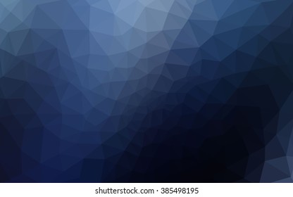 Dark blue polygonal illustration, which consist of triangles. Geometric background in Origami style with gradient. Triangular design for your business.