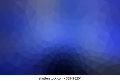 Dark blue polygonal illustration, which consist of triangles. Geometric background in Origami style with gradient. Triangular design for your business.