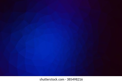 Dark blue polygonal illustration, which consist of triangles. Geometric background in Origami style with gradient. Triangular design for your business.