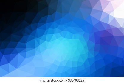Dark blue polygonal illustration, which consist of triangles. Geometric background in Origami style with gradient. Triangular design for your business.