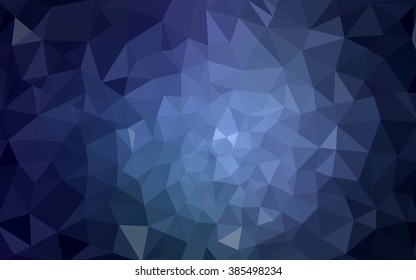 Dark blue polygonal illustration, which consist of triangles. Geometric background in Origami style with gradient. Triangular design for your business.