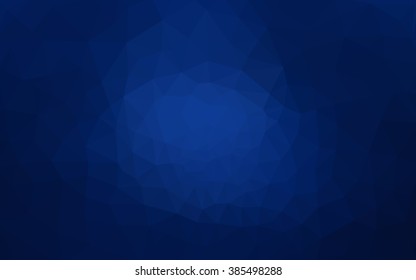 Dark blue polygonal illustration, which consist of triangles. Geometric background in Origami style with gradient. Triangular design for your business.