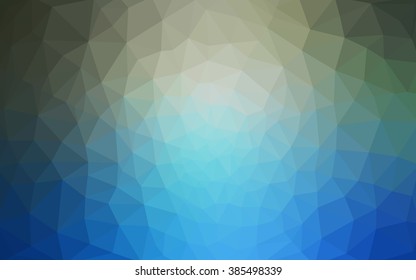 Dark blue polygonal illustration, which consist of triangles. Geometric background in Origami style with gradient. Triangular design for your business.