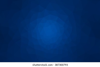 Dark blue polygonal illustration, which consist of triangles. Geometric background in Origami style with gradient. Triangular design for your business.