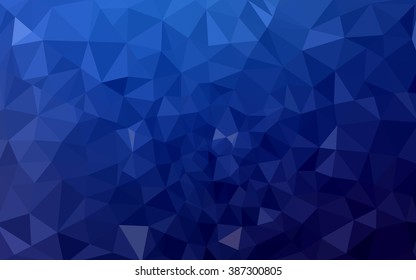 Dark blue polygonal illustration, which consist of triangles. Geometric background in Origami style with gradient. Triangular design for your business.