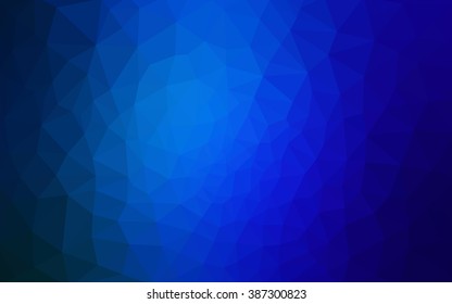 Dark blue polygonal illustration, which consist of triangles. Geometric background in Origami style with gradient. Triangular design for your business.