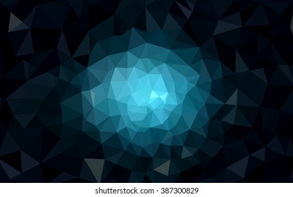 Dark blue polygonal illustration, which consist of triangles. Geometric background in Origami style with gradient. Triangular design for your business.
