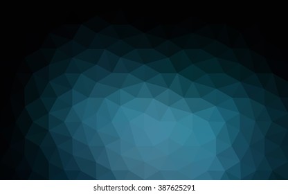 Dark blue polygonal illustration, which consist of triangles. Geometric background in Origami style with gradient. Triangular design for your business.