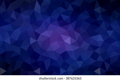 Dark blue polygonal illustration, which consist of triangles. Geometric background in Origami style with gradient. Triangular design for your business.