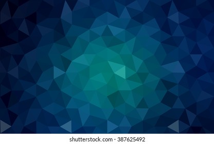 Dark blue polygonal illustration, which consist of triangles. Geometric background in Origami style with gradient. Triangular design for your business.
