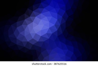 Dark blue polygonal illustration, which consist of triangles. Geometric background in Origami style with gradient. Triangular design for your business.