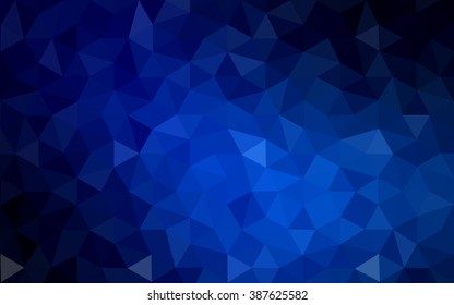 Dark blue polygonal illustration, which consist of triangles. Geometric background in Origami style with gradient. Triangular design for your business.