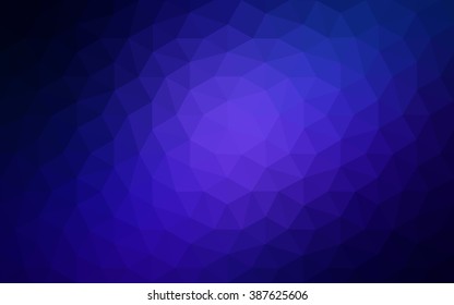 Dark blue polygonal illustration, which consist of triangles. Geometric background in Origami style with gradient. Triangular design for your business.