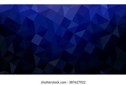 Dark blue polygonal illustration, which consist of triangles. Geometric background in Origami style with gradient. Triangular design for your business.