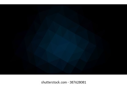 Dark blue polygonal illustration, which consist of triangles. Geometric background in Origami style with gradient. Triangular design for your business.