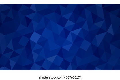 Dark blue polygonal illustration, which consist of triangles. Geometric background in Origami style with gradient. Triangular design for your business.