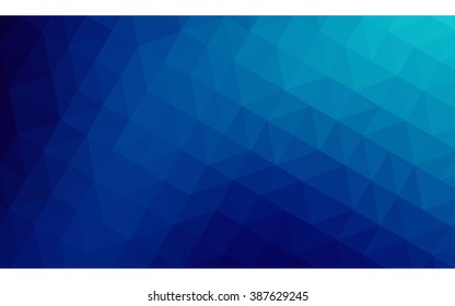 Dark blue polygonal illustration, which consist of triangles. Geometric background in Origami style with gradient. Triangular design for your business.
