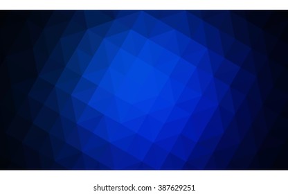 Dark blue polygonal illustration, which consist of triangles. Geometric background in Origami style with gradient. Triangular design for your business.
